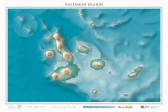 Galapagos Islands Fine Art Print Map